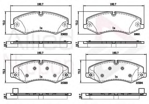 set placute frana,frana disc