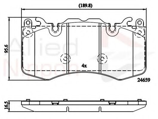 set placute frana,frana disc