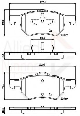 set placute frana,frana disc