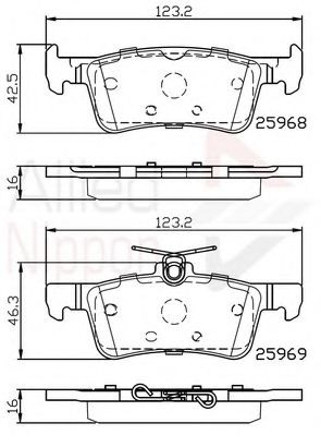 set placute frana,frana disc