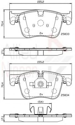 set placute frana,frana disc