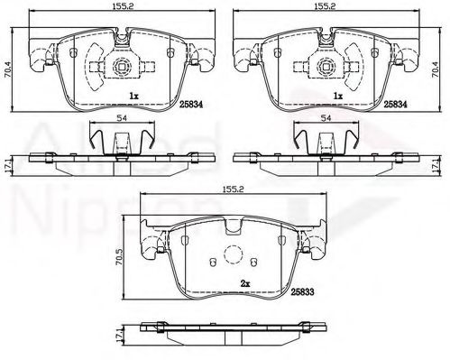 set placute frana,frana disc