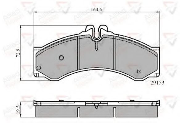 set placute frana,frana disc