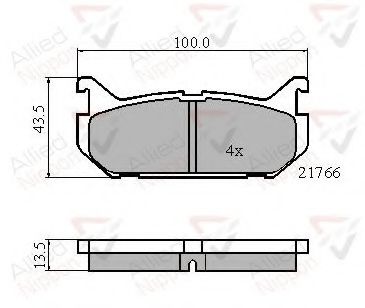 set placute frana,frana disc