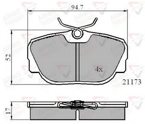 set placute frana,frana disc