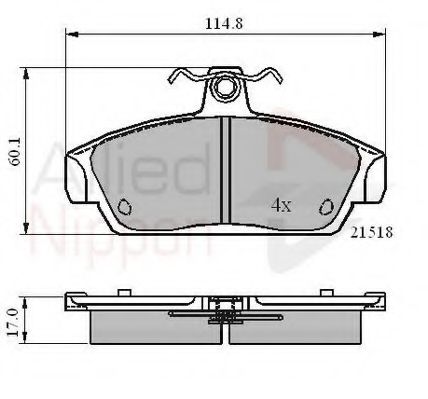 set placute frana,frana disc