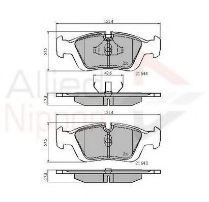 set placute frana,frana disc