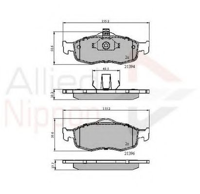 set placute frana,frana disc