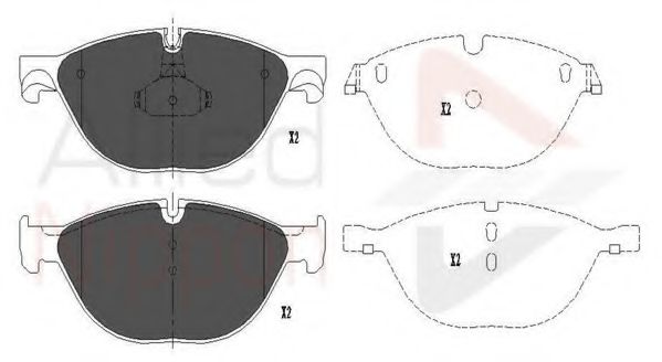 set placute frana,frana disc