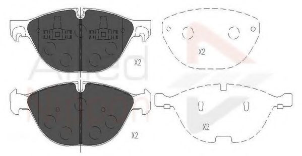 set placute frana,frana disc