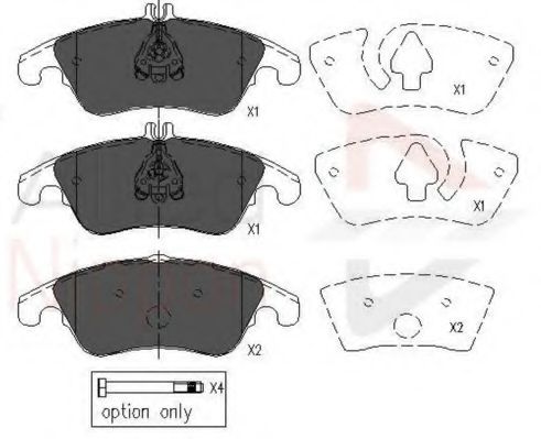 set placute frana,frana disc