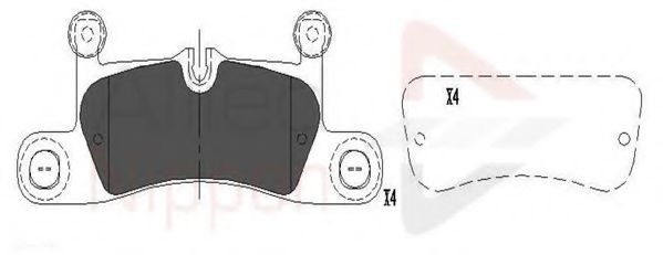 set placute frana,frana disc