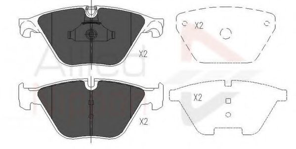 set placute frana,frana disc