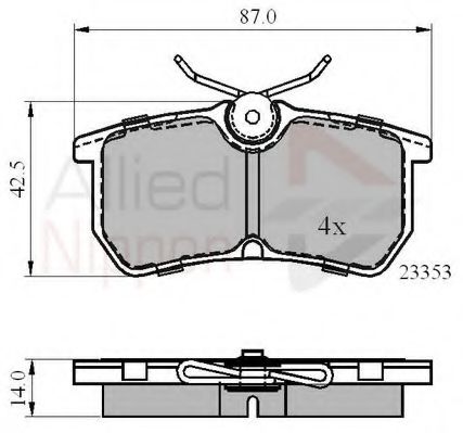 set placute frana,frana disc