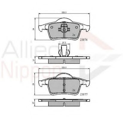 set placute frana,frana disc