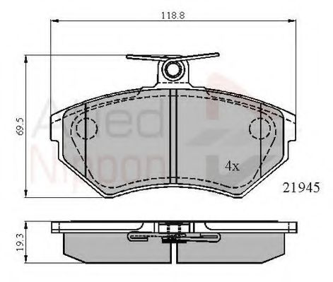 set placute frana,frana disc