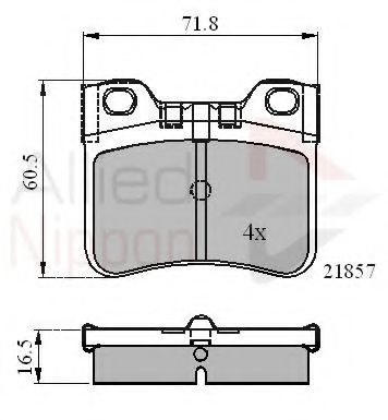 set placute frana,frana disc