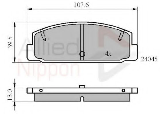 set placute frana,frana disc