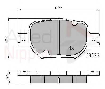 set placute frana,frana disc