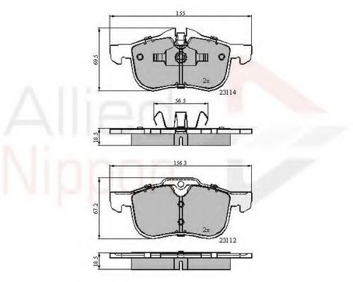 set placute frana,frana disc