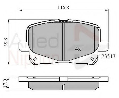 set placute frana,frana disc