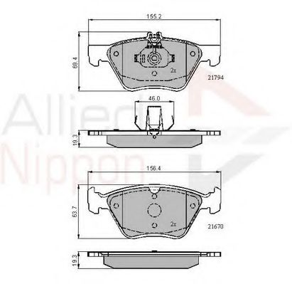 set placute frana,frana disc