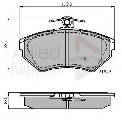 set placute frana,frana disc