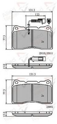 set placute frana,frana disc