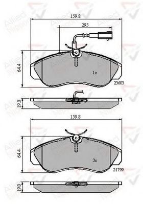 set placute frana,frana disc