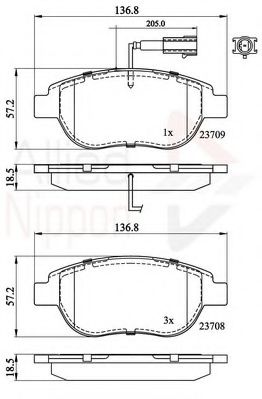 set placute frana,frana disc