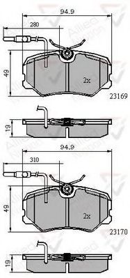 set placute frana,frana disc