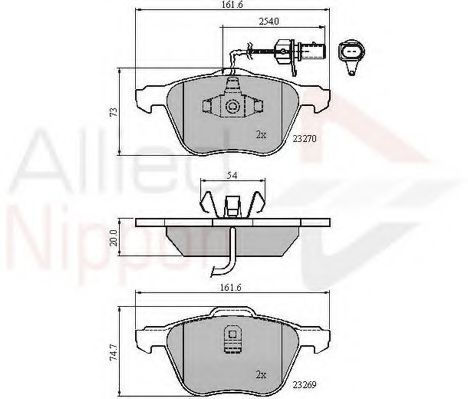 set placute frana,frana disc