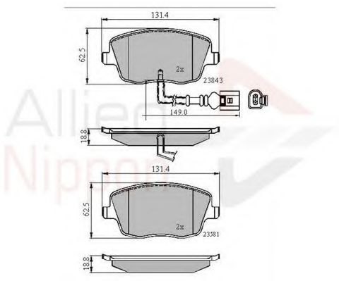 set placute frana,frana disc