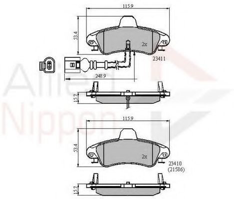 set placute frana,frana disc