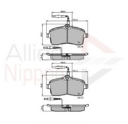 set placute frana,frana disc