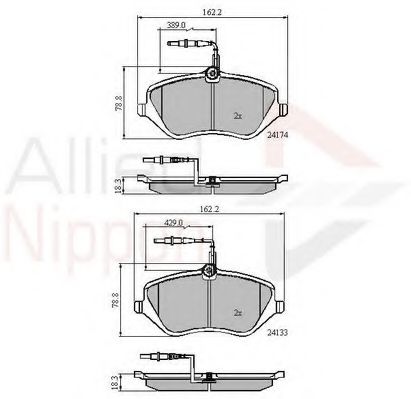 set placute frana,frana disc