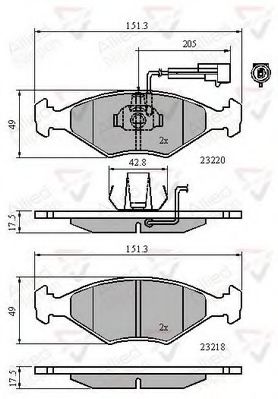 set placute frana,frana disc