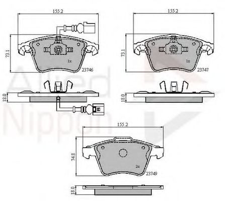 set placute frana,frana disc