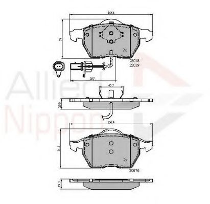 set placute frana,frana disc