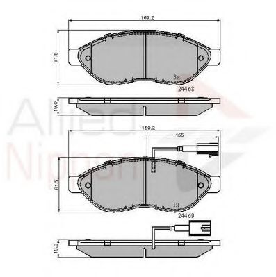 set placute frana,frana disc