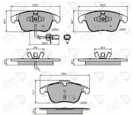 set placute frana,frana disc