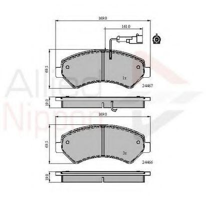 set placute frana,frana disc