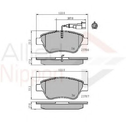 set placute frana,frana disc