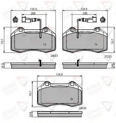 set placute frana,frana disc