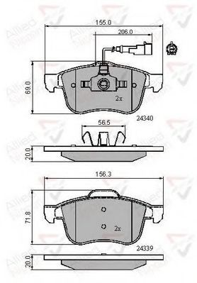 set placute frana,frana disc