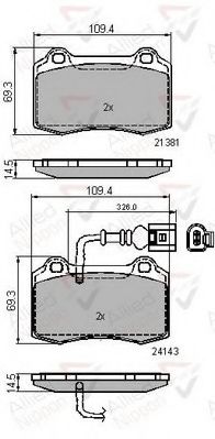 set placute frana,frana disc