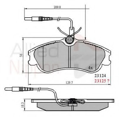 set placute frana,frana disc