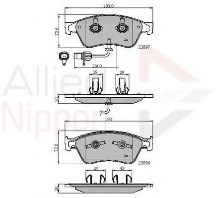 set placute frana,frana disc