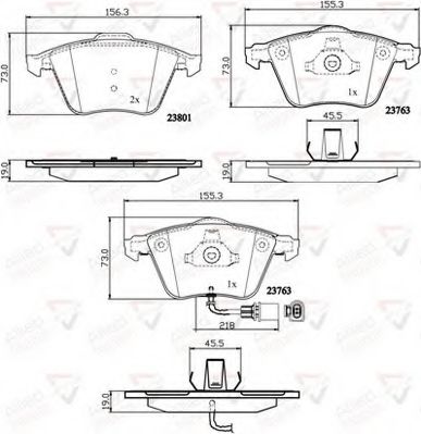 set placute frana,frana disc