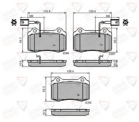 set placute frana,frana disc